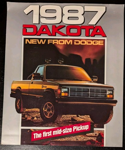 1987 Dodge Dakota Car Sales Brochure Catalog 4 Pages
