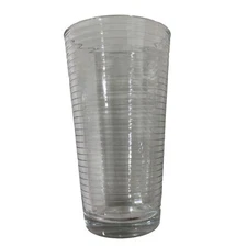 Circleware Crystal Ribbed Clear Glass Tumbler Cup Pint 16oz. Replacement VTG