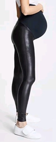 Spanx Mama Maternity Faux Leather High Waisted Leggings! Size S/P