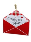 Valentines Day Wall Decor-Envelope Follow Your Heart 9x10 Inch Seasonal Wood