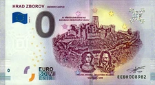 Zero Euro Note - 0 Euro - Slovakia - Hrad Zborov 2019-1