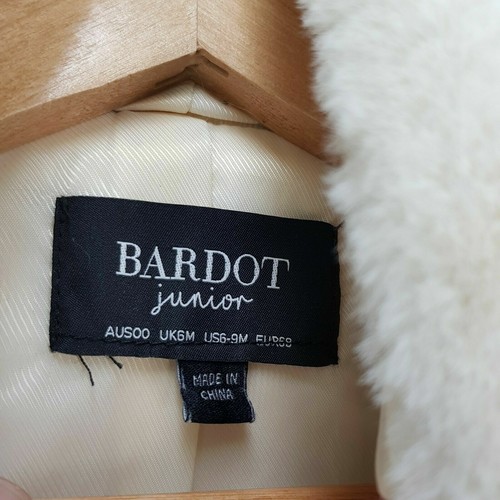BARDOT Baby Girls Size 00 or 3-6M Faux Fur Coat Jacket - Picture 2 of 6