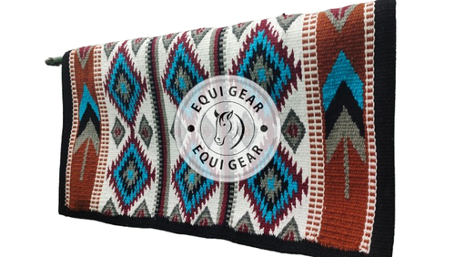 High Quality Western Show Horse Saddle Blanket NewZealand Wool Design Saddle pad - Bild 4 von 8