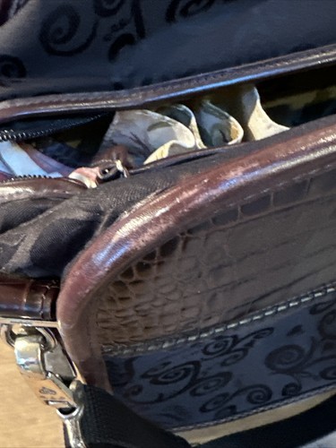 Brighton Travel Overnight Pendlertasche schwarz und braun Leder sehr guter Zustand - Bild 16 von 21