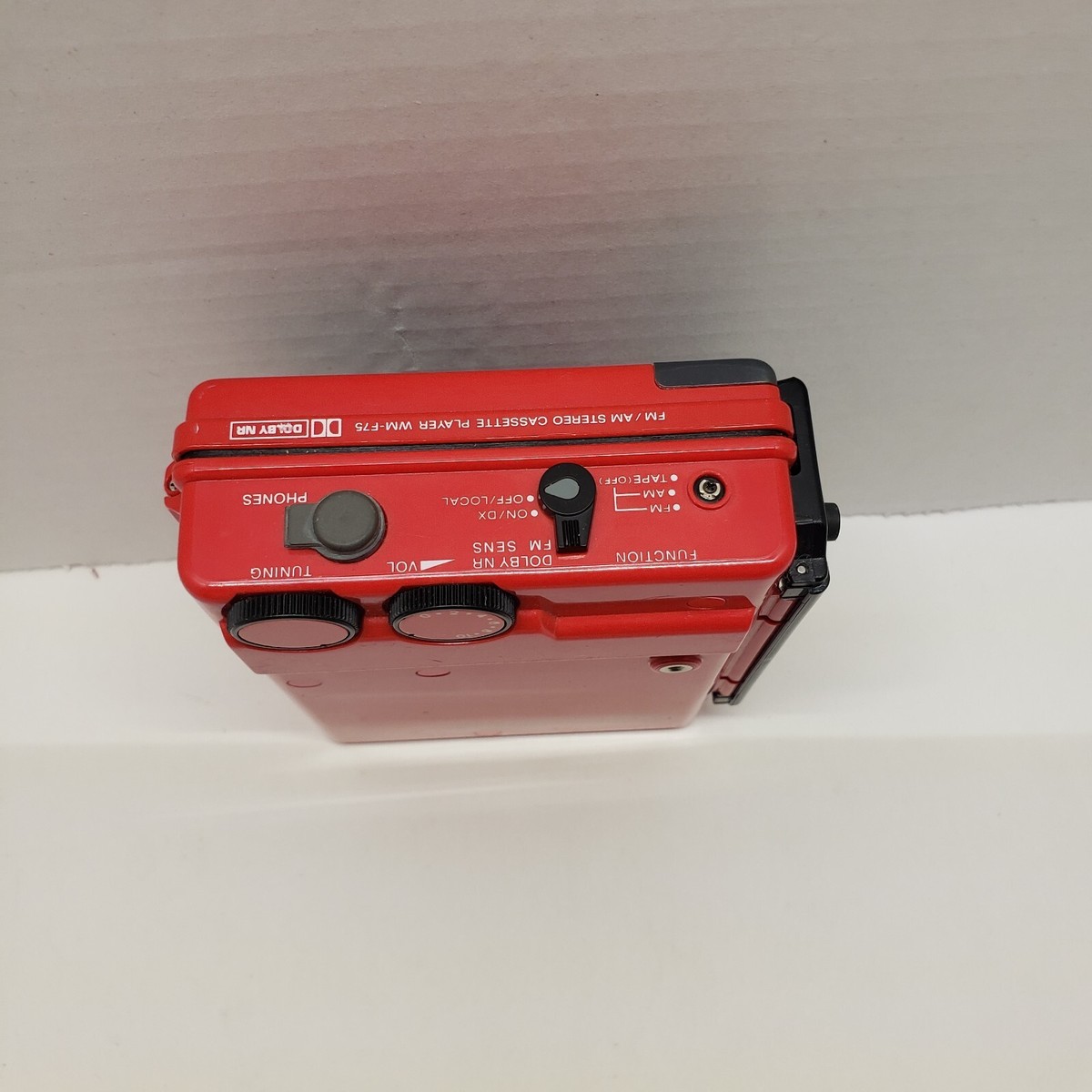 Red Sony Sports Walkman WM-F75 Cassette Tape Player AM/FM