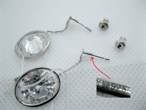 Neu Ohrringe SILBER 925 Zirkon Ukraine mit Etiketten! - Bild 10 von 10