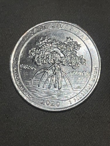 2020 D Improperly Annealed Planchet Salt River Bay Quarter Mint Error - Picture 2 of 6