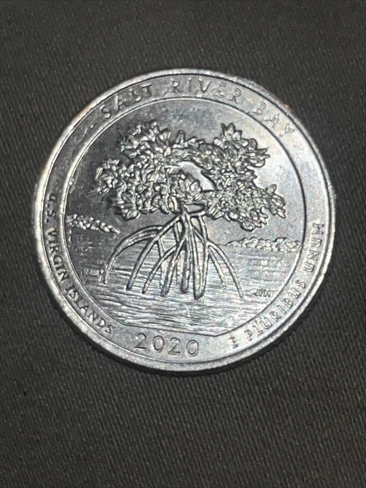 2020 D Improperly Annealed Planchet Salt River Bay Quarter Mint Error - Image 2 of 4