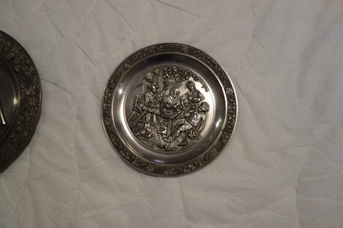 WANDTELLER aus Reinzinn hochwertig gestempelt 18cm Durchmesser - Bild 3 von 5