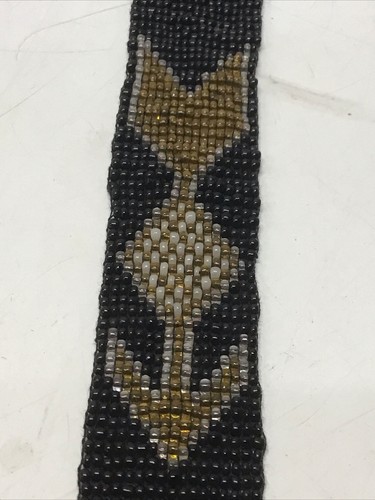 Beautiful Older Boy Scouts Beaded Black Gold Arrows Band 22” Order Of The Arrow? - Picture 4 of 14