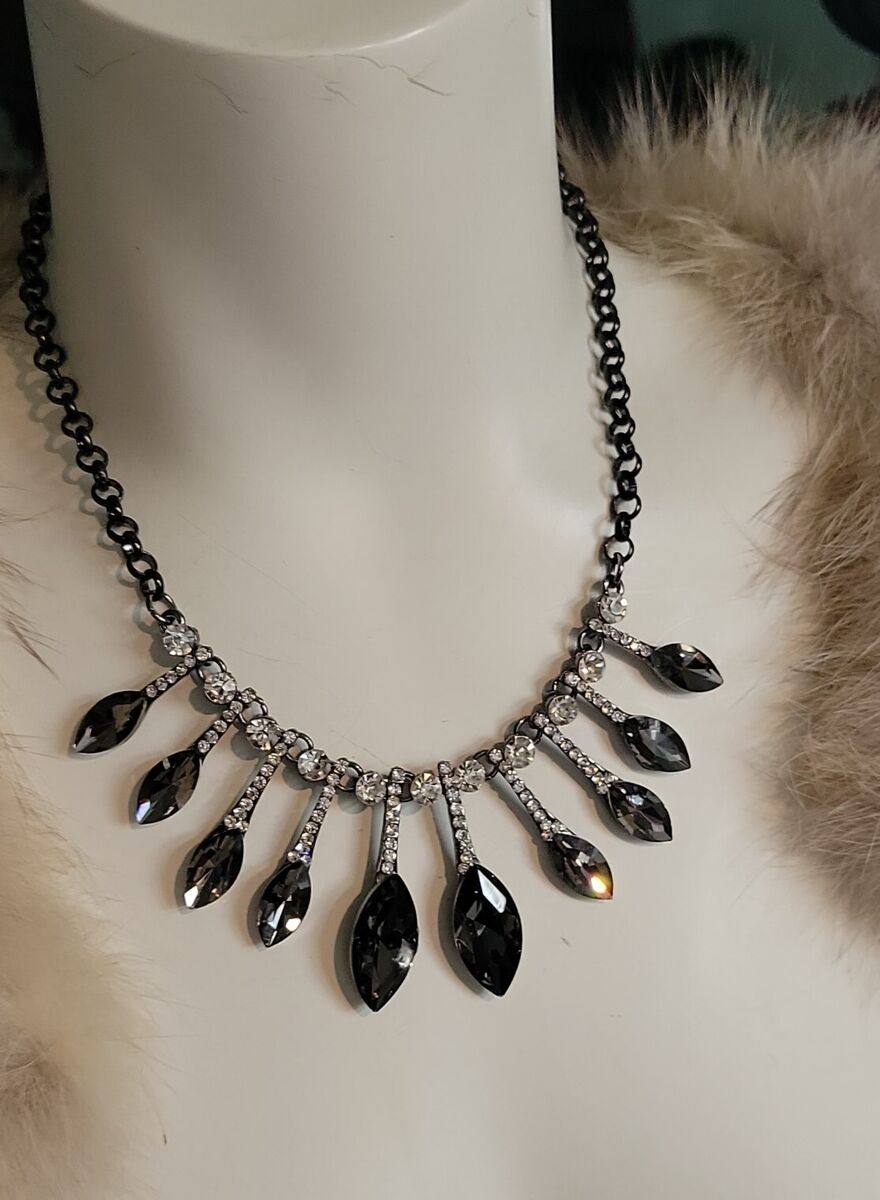 Clear crystal statement necklace best sale