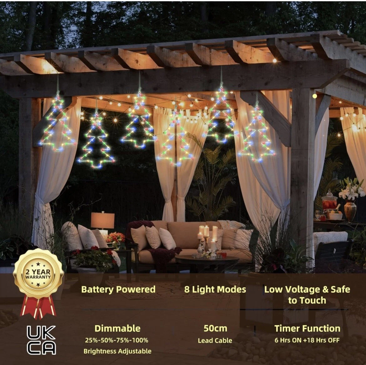 Gazebo lights battery online operated
