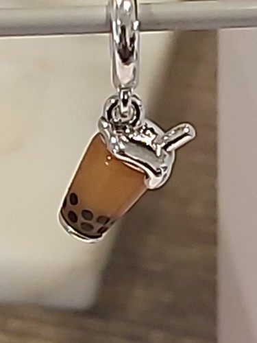 Auténtico dije colgante de té burbuja de cristal de Murano de plata esterlina Pandora 791685C01 - Imagen 3 de 14