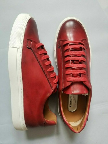 KENNETH COLE NEW YORK ZAIL FULL LACE UP RED SNEAKERS MADE IN ITALY - Picture 3 of 9
