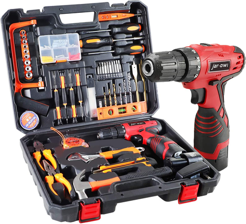 108PC Power Tool Combo Kit w/Cordless Drill - Home Repair & Garden Maint. Set US - Picture 8 of 12