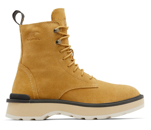 Sorel Women's Hi-Line Lace Up Waterproof Suede Combat Boots Geo Yellow Size 7.5 - Picture 2 of 6