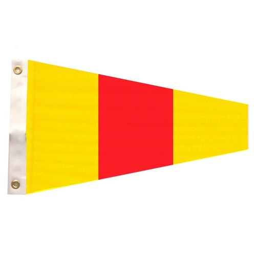 CÓDIGO DE SEÑAL EDER # 0 BANDERÍN NÁUTICO BANDERA NÚMERO CERO ICOS 1 1/3' x 3' Talla 3 - Imagen 2 de 2