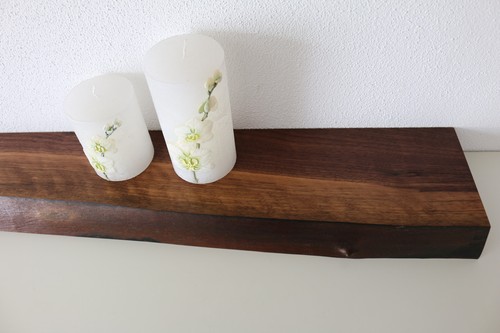 Tablero de pared nogal tablero de madera maciza estante tablero de estantería ¡NUEVO borde de árbol! - Imagen 5 de 11