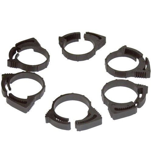 Two Little Fishies Ratchet Clip Set of 6 fits 3/4" Tube Plastic Hose Clamps - Picture 2 of 2