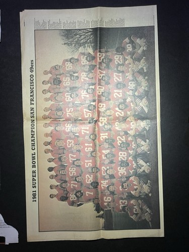 Vintage San Francisco Examiner 49ers Super Bowl Souvenir Newspaper Jan 25, 1982 - Picture 4 of 8