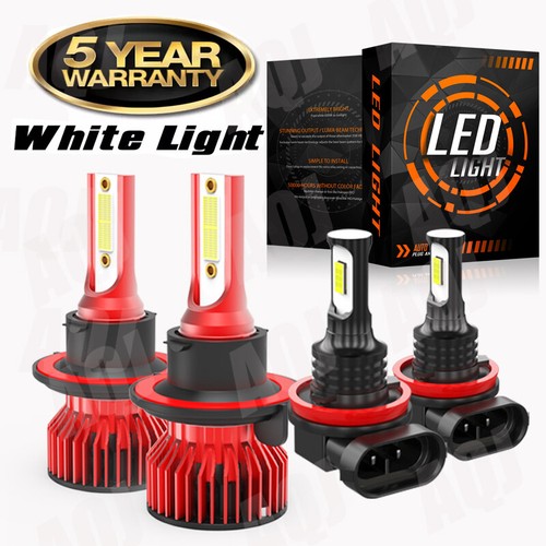 For Jeep Renegade 2015-2020 4PC LED Headlight High/Low + Fog Light Bulbs Combo