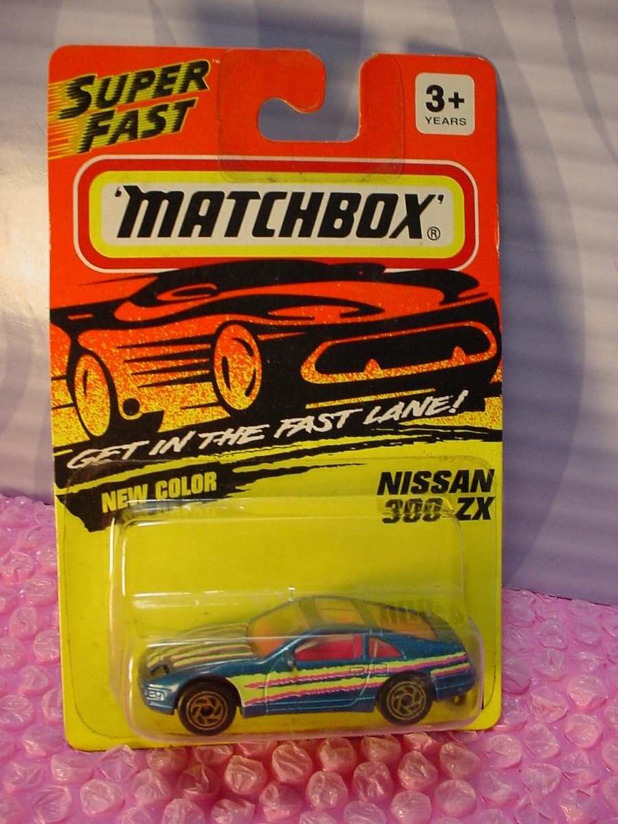 1993 Matchbox NISSAN 300-ZX #61 teal/pink ☆GET IN THE FAST