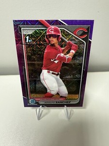 Adolfo Sanchez 2024 Bowman Chrome 1st Purple Mojo Refractor /250 #BCP-252 Reds