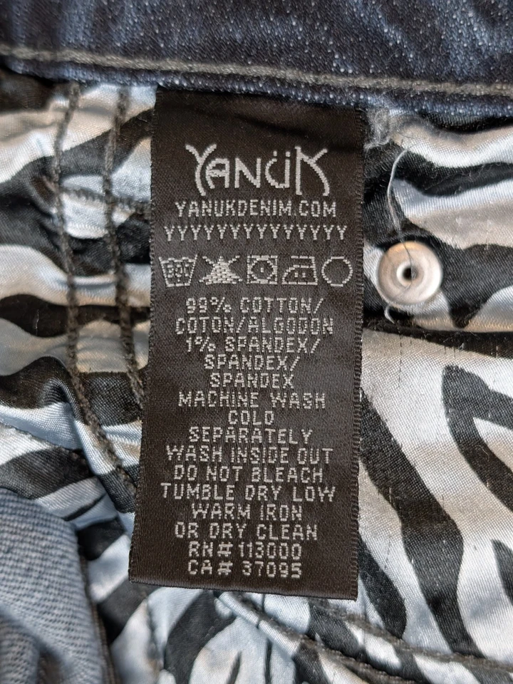 Pantalones de mezclilla para mujer Yanuk Bootcut acampanados talla 28 bolsillo pedrería medidas 28" W X 32" L Foto 4 de 4