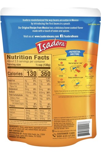 ¡Paquete de 4! Frijoles fritos originales - 15,2 oz (430 g) cada uno - Imagen 3 de 6