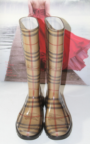 Burberry Haymarket Check Rain Boots Sz 36 EU / 6 US #81 * - Picture 5 of 13