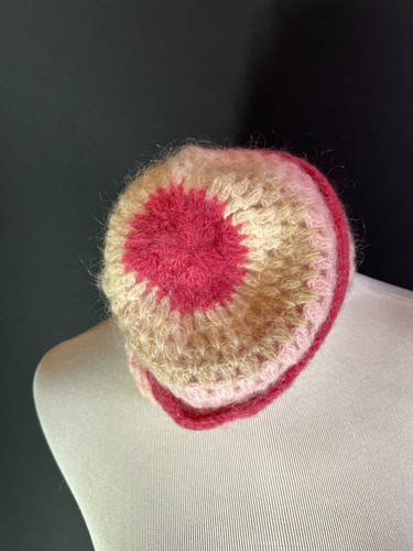 Vintage Y2K Old Navy Scarf Hat Set Crochet Knit Acrylic Wool Mohair - Picture 12 of 13