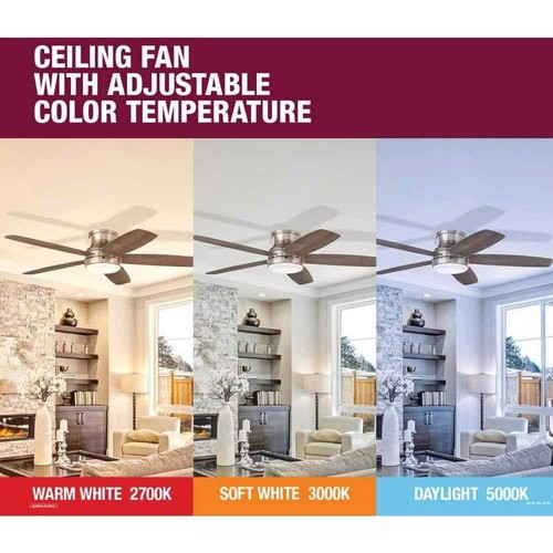 Home Decorators Sedgewood 60 in White Color Changing LED Matte White Ceiling Fan - Picture 12 of 14