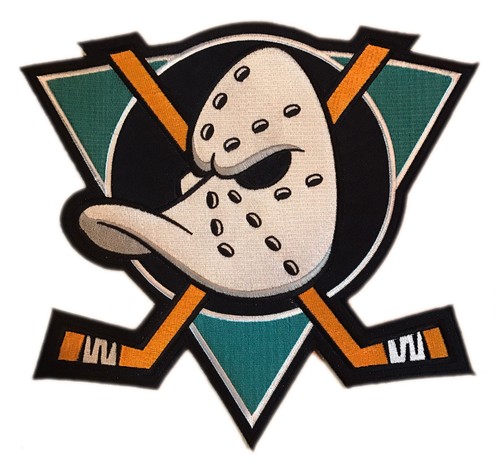 1993-2005 ANAHEIM MIGHTY DUCKS NHL HOCKEY HOME TEAL GREEN 10" JERSEY PATCH