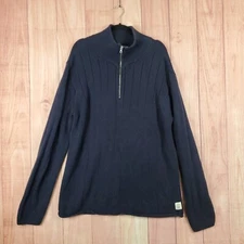 Vintage Polo Ralph Lauren Sweater Mens Sz 2XL Cable Knit Quarter Zip Heavyweight