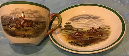 Fox Hunt Hunting Spode  Cup and Saucer #19 Gone Away Taking The Lead - Picture 2 of 4