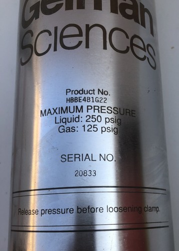 Gelman Sciences HBBE4B1G22 13" T-Typ Sanitär rund Edelstahlgehäuse NEU - Bild 2 von 3