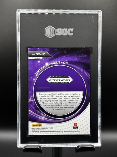 2024 Prizm Draft Picks JAYDEN DANIELS Student Orientation Green Prizm SGC 9.5 RC - 第 2/2 張圖片