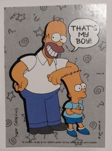 1990 Topps Simpsons Sticker Card #9, 13, 14, And 22 Simpson - Picture 5 of 6