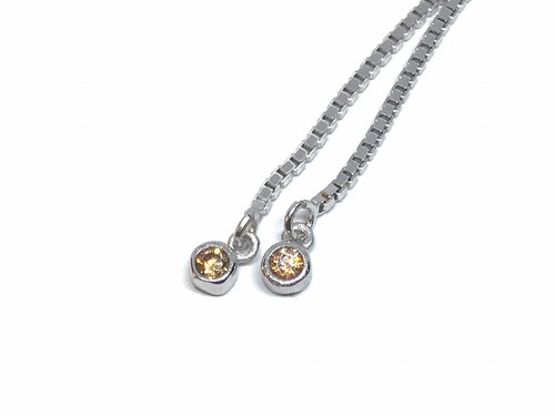 925 Sterling Silber Schieber/verstellbar/Bolo CHAMPAGNER RUND CZ Armband - RHODIUM - Bild 3 von 3