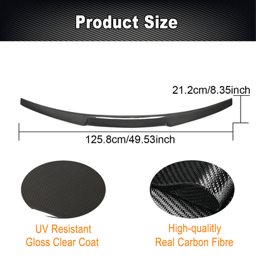 Carbon Heckspoiler Spoiler Flügel Heckansatz Passt für Audi A6 C8 S6 2019-2021 - Picture 6 of 12