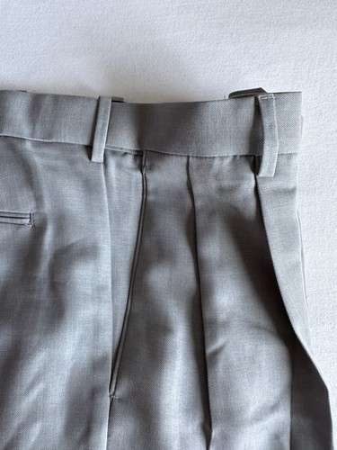 Nuevos ""Pantalones de vestir ""Croft & Barrow para hombre de ajuste clásico EasyCare 38x30 elásticos gris.CX1 - Imagen 7 de 7