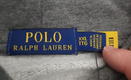 BNWT Polo Ralph Lauren Heather GRAY Embroidered TRIPLE PONY #3 Hoodie Size XXL - Imagen 12 de 22