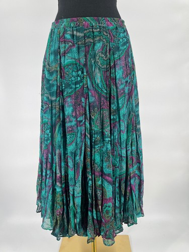 Coldwater Creek Women's Small Skirt Pleated Gauzy Boho Fairy Whimsical Artsy - Picture 2 of 14
