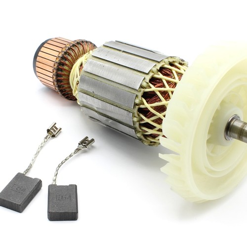 Anker Motor mit Kohlebürsten für Bosch Winkelschleifer GWS ersetzt 1604011252 - Bild 2 von 4