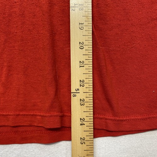 Vintage Oxford Fire Department T Shirt Adult Medium Red V Neck Made In USA  - Picture 6 of 13