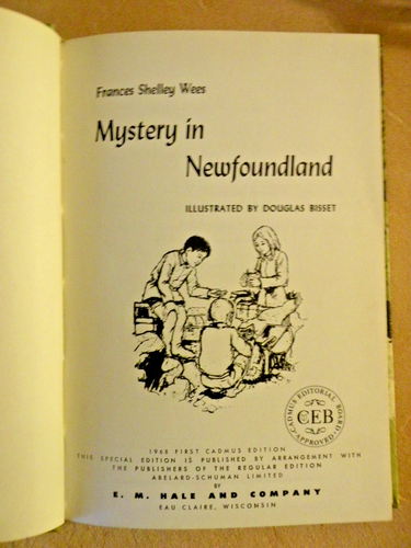 Frances Shelley Wees Children's Mystery Book: Mystery In Newfoundland, 1965 RARE - Picture 4 of 6