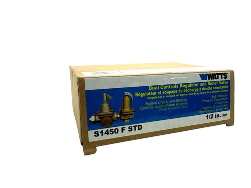 Watts 1/2" Dual Controls Regulator And Relief Valve S1450F-STD NEW - Picture 7 of 7