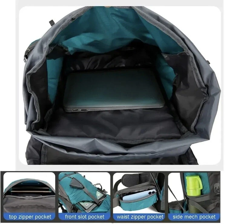 70L Rucksack für Männer Wandern Camping Outdoor Reise Trekking Wasserdicht Damen - Bild 4 von 4