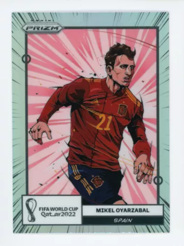 2022 Mikel Oyarzabal Panini Prizm World Cup Qatar Manga Spain Case Hit Card SSP