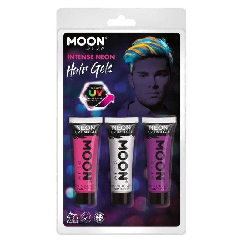 Moon Glow Intense Neon UV Hair Gel M36107 Costume Make Up Moon Glow Intense Neon UV Hair Gel M36107 Costume Make Up